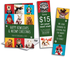 Festive Pets Folding Card w/Tear-off