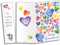 Colourful Hearts Folding Card With Tear-off