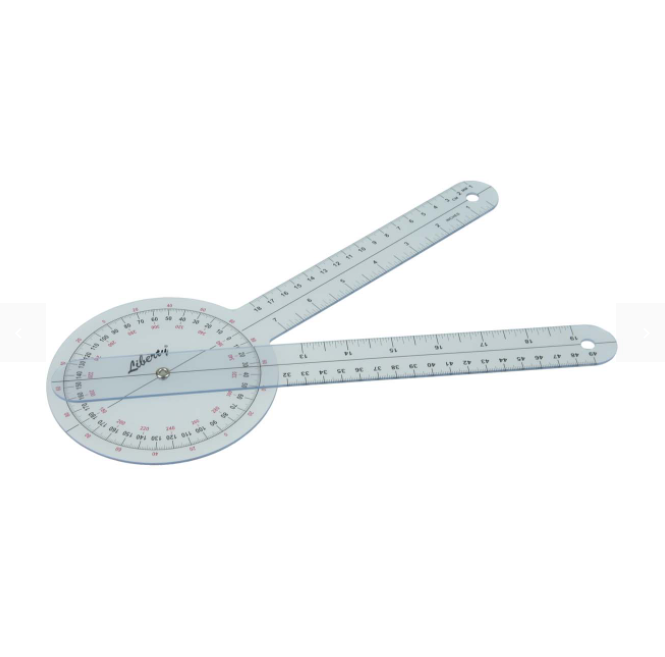 Liberty Plastic Goniometer 360DEG 10” 25CM – Smart Practice Australia