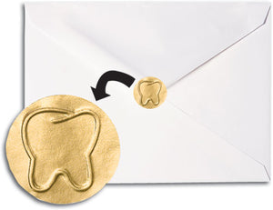 Gold Foil Embossed Tooth Envelope Seal