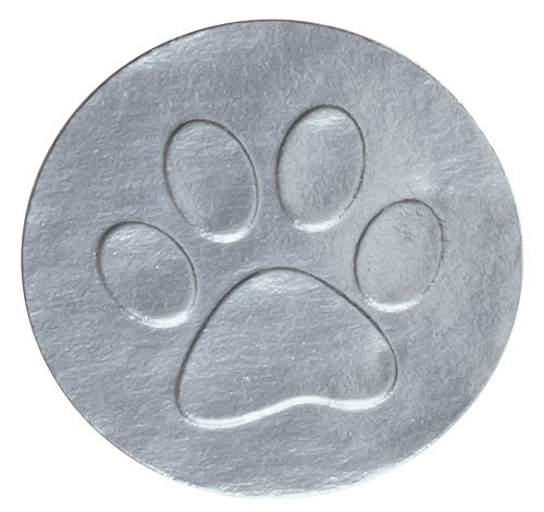 Silver Foil Embossed Paw Print Envelope Seal
