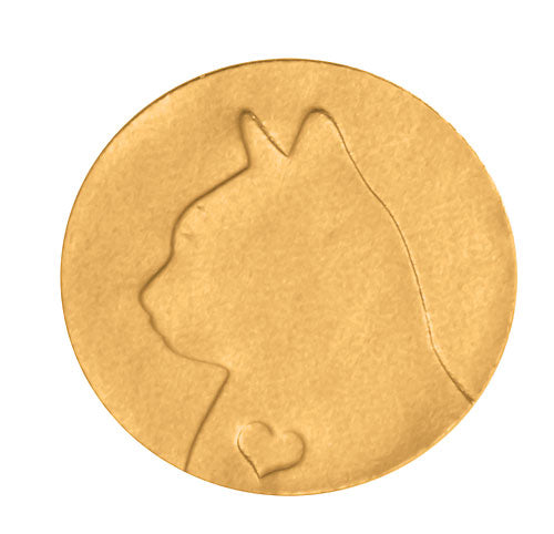Gold Foil Embossed Cat Envelope Seal