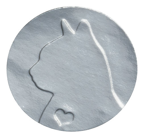 Silver Foil Embossed Cat Envelope Seal