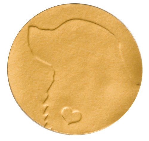 Gold Foil Embossed Dog Envelope Seal