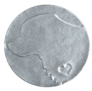 Silver Foil Embossed Dog Envelope Seal