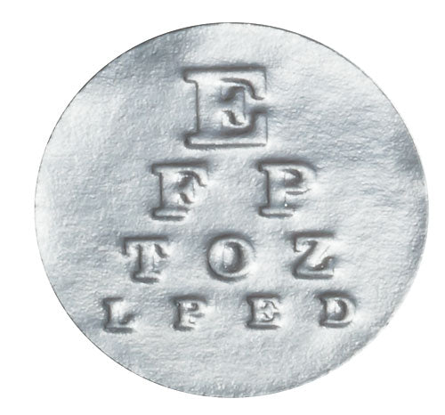 Silver Foil Eye Chart Envelope Seal