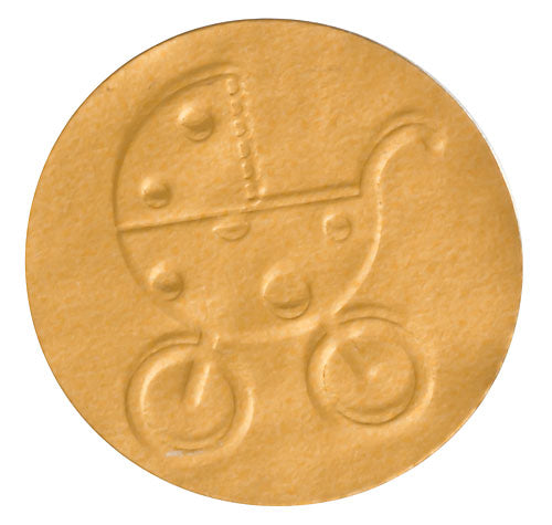 Gold Foil Baby Buggy Envelope Seal