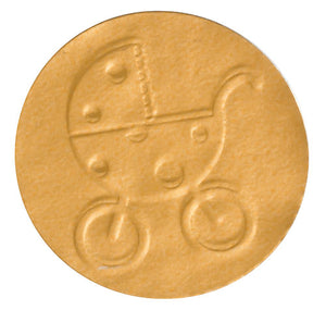 Gold Foil Baby Buggy Envelope Seal
