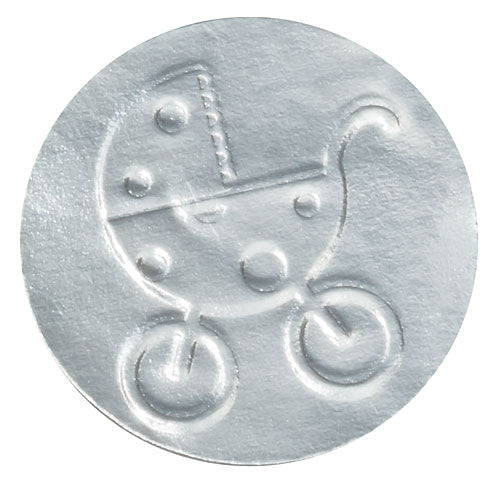 Silver Foil Baby Buggy Envelope Seal