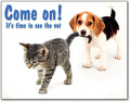 Tail Pull Puppy 4-Up Laser Card