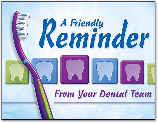 Teeth and a Brush 4-up Laser Card