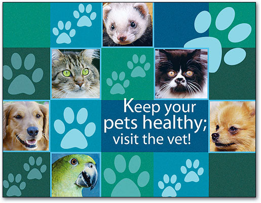 Multi Pet Squares 4-Up Laser Card