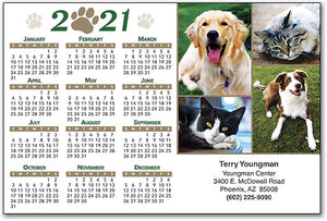 Dogs & Cats Calendar Magnet