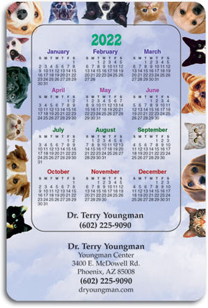 Happy Pet Faces Die-cut Photo Frame Calendar Magnet