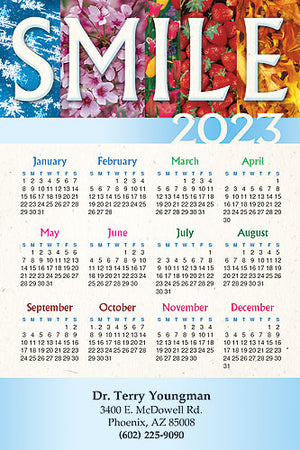 Seasonal Squares Smile Calendar Magnet