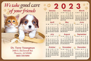Tan Paws Pets Customisable Postcard Calendar
