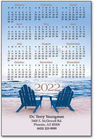 Seaside Escape Calendar Postcard