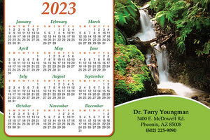 Green Waterfall Calendar Magnet