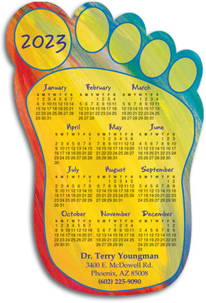 Big Footprint Calendar Magnet