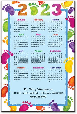 Colorful Foot Border ReStix Sticker Calendar