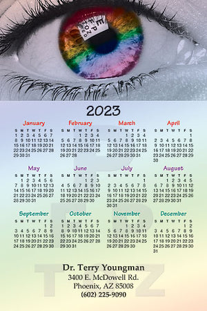 Rainbow Iris Calendar Magnet