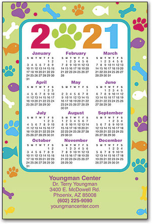 Paw 'N Pets Border Calendar Magnet