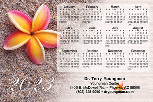 Plumeria Calendar Magnet
