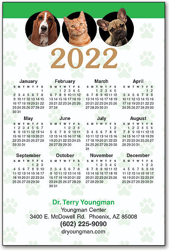 Border Bubbles Calendar Magnet