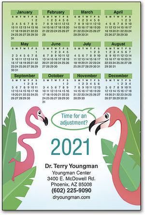 Go Flamingo customisable Calendar Magnet