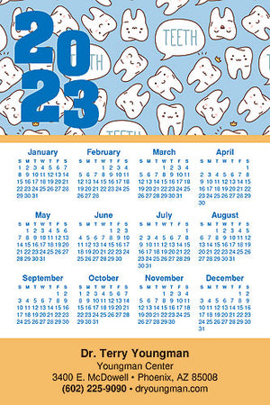 A Toothy Year Calendar Magnet
