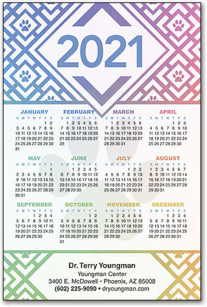 Pixel Paw Postcard Calendar