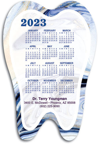 Agate Swirl Calendar Die Cut Magnet