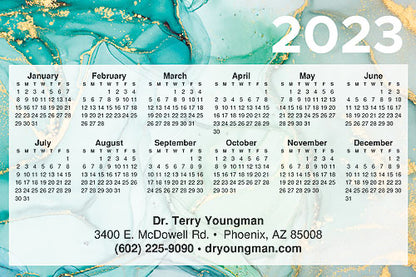 Golden Marble Calendar Magnet