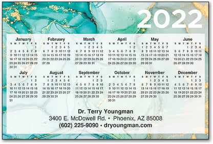 Golden Marble Calendar Magnet