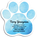 Blue Paw Print Die-cut Magnet
