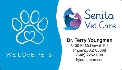 Heart Paw Business Card Magnet