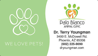Heart Paw Business Card Magnet