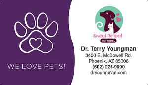 Heart Paw Business Card Magnet