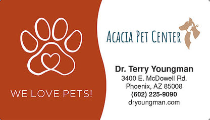 Heart Paw Business Card Magnet