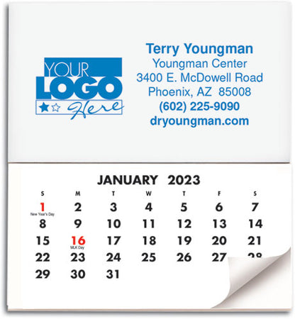 One-colour Tear-off Calendar Magnet
