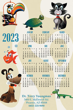 All Kinds of Pets Calendar Magnet