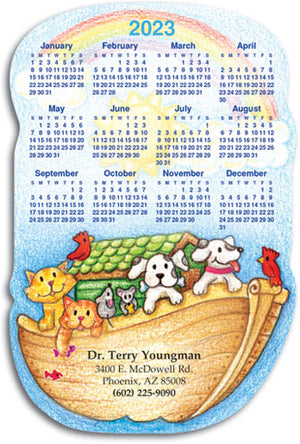 Two By Two Calendar Magnet