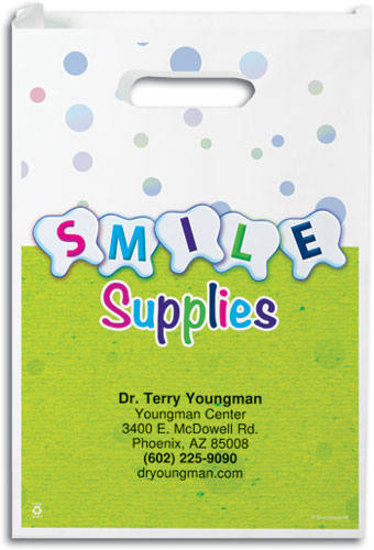 Teeth And Polka Dots Paper Supply Bag