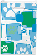 Paws in Artistic Boxes Scatter Print Paper Supply Bag