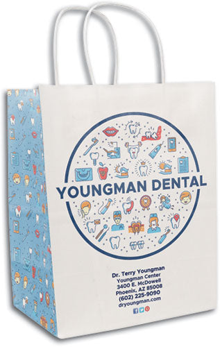 Tools Of The Trade White Handled Paper Bag