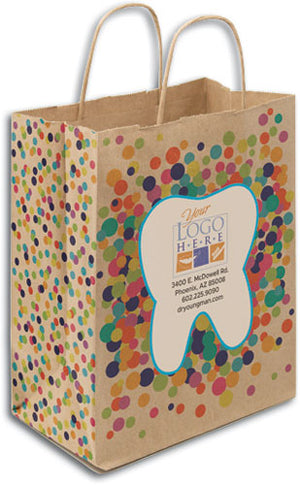 Dotty Tooth Natural Handled Paper Bags