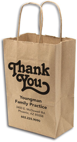 Custom 1 Colour Eco Natural Shopper Paper Supply Bag