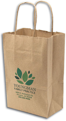 Custom Full Colour 1-Sided Eco Natural Handled Paper Bag