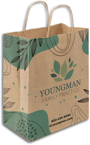 Custom Full colour Full Coverage Natural Handled Paper Bag