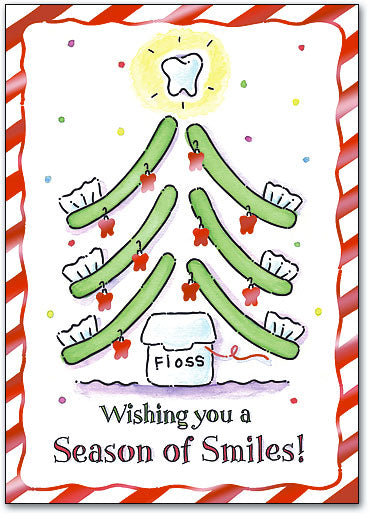 Toothbrush Tree Smile Holiday Postcard